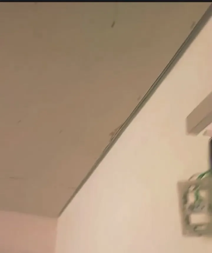 Forro de drywall com acabamento em tabica e negativo no encontro com a parede
