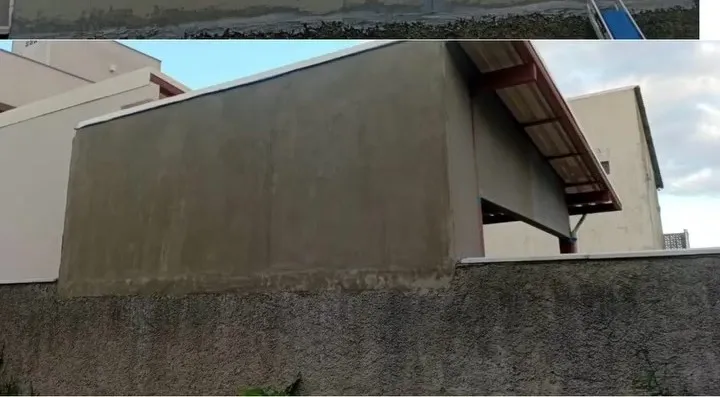 Face externa do fechamento em placa cimentícia com acabamento