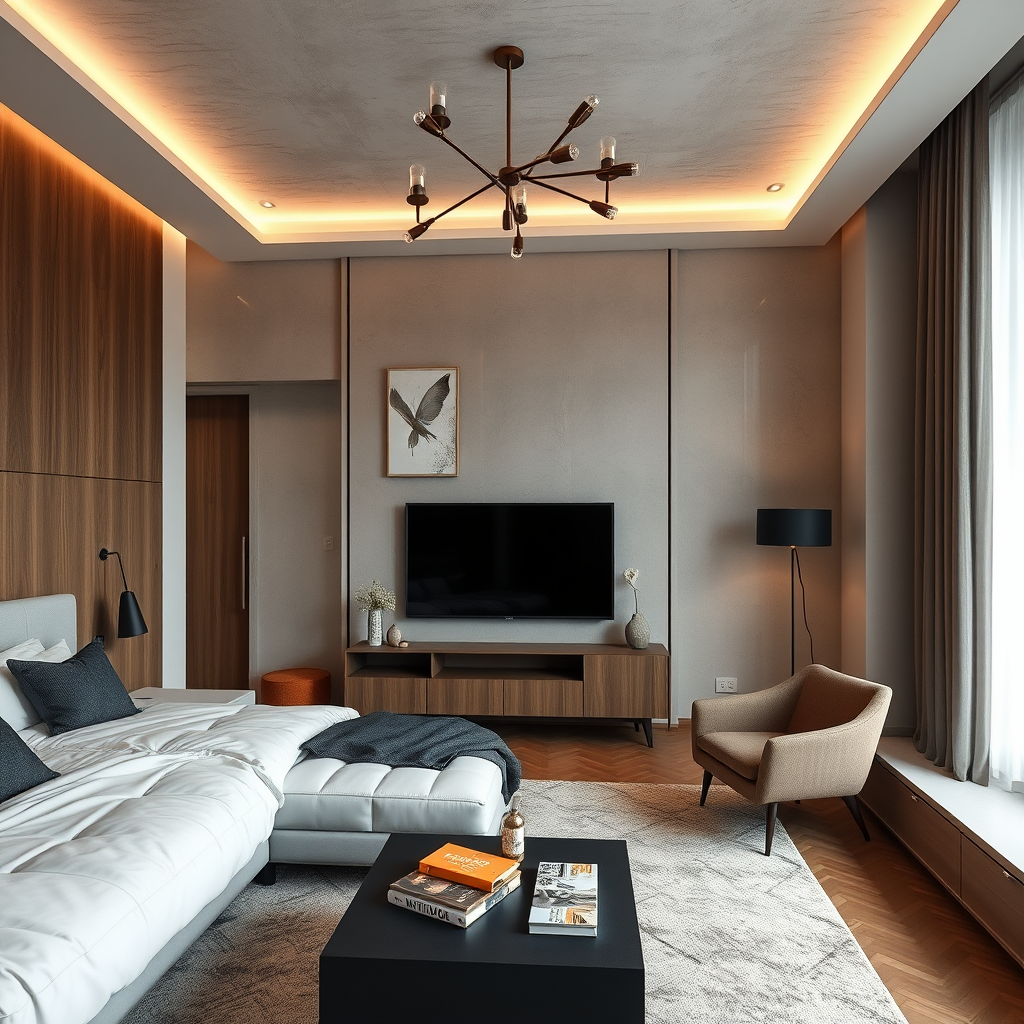 Design sofisticado com Drywall em um apartamento de luxo em Florianópolis