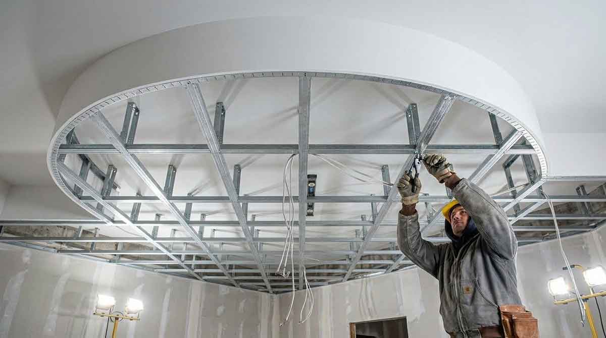 Instalação de drywall e gesso